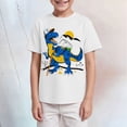 thumbnail image 2 of NOLDARES Boys T Shirt Short Sleeve Graphic Tee -Soft Crew Neck Shirts for Kids Youth Size 4-14(White,3-4 Years), 2 of 5