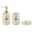 thumbnail image 2 of Jabonera de baño Juego De Accesorios De Baño De Cerámica, Patrón De Flores Rosa De Moda 3 Piezas Magideal Jabonera de baño, 2 of 7
