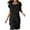 Black#1, variant on XUNKUSGA Summer Dresses for Women 2025 Puff Sleeve Elegant Boho Cocktail Dresses Ruffle Midi Dresses High Neck Graduation Dress Plus Size M-5XL