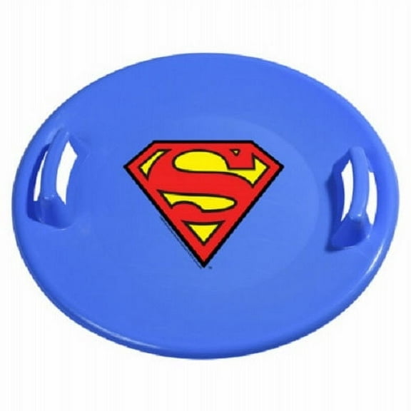 Slippery Racer SR710SPM 26" Heavy Duty Plastic Superman Snow Sled Saucer - Quantity of 5