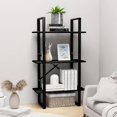 thumbnail image 1 of vidaXL Storage Shelf Black 60x30x105 cm Engineered Wood, 1 of 5