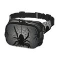 thumbnail image 2 of Balery Black Spiders Mochila Cinturón para Mujeres y Hombres, Bolsa de Cintura Impermeable de Doble Capa con Correa, 2 of 9