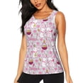 thumbnail image 2 of Uemuo Easter Rabbit Pattern Workout Tank Tops for Women Breathable Moisture-wicking tank top Sleeveless Running Loose Fit Yoga Tops Active Shirts Sports Gym Exercise, 2 of 9