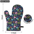 thumbnail image 6 of Pioneer Flower Floral Print Pattern Oven Mitt 2-Pack Set, Heat Resistant Kitchen Gloves, 7.7" X 12", 6 of 6