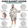 thumbnail image 5 of Wearable Oversized Blanket,White Dinosaur Silhouette Pattern Wearable Blanket Hoodie for Adults,Cozy Hooded Blankets with Super Pockets,Super Warm Fuzzy Pullover for Women & Men, 5 of 6
