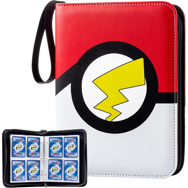 Carpeta HUOGUO con 4 bolsillos para cartas de Pokémon con 50 hojas