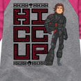 thumbnail image 3 of How to Train Your Dragon - Hiccup Stacked - Toddler And Youth Girls Raglan Graphic T-Shirt, 3 of 5
