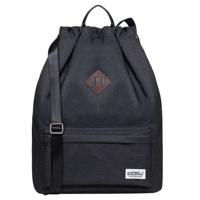 KAUKKO Cordón Deportes Mochila Gimnasio Yoga Bolsa Hombro Mochila para Hombres y Mujeres KAUKKO K1031-3-Black