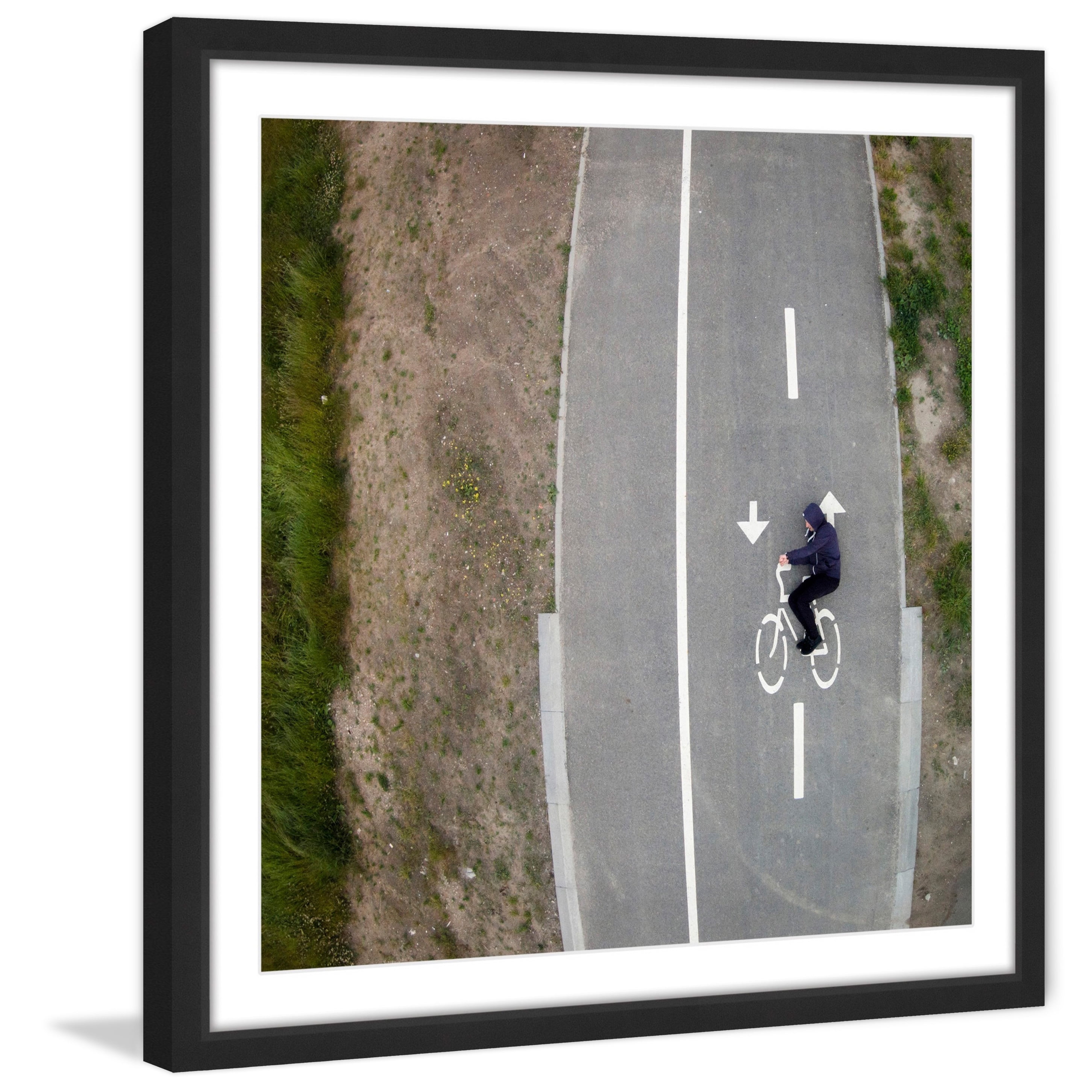 Marmont Hill "Bicycle Lane" by Karolis Janulis Framed Painting Print