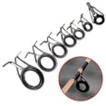 thumbnail image 2 of HEVIRGO 7Pcs Mixed Size Fishing Rod Guides Tip Top Eye Line Rings Building Repair Kit, 2 of 7