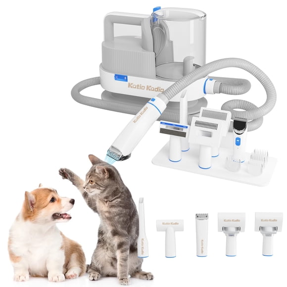 Pet grooming set - dog and cat combs, hairbrushes, nail clippers with ...