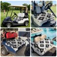thumbnail image 6 of Golf Cart Seat Covers for 2 Seater, Black Aztec Soft Microfiber Cart Seat Towel Blanket, Ethnic Southwest Boho Farmhouse Absorbent Breathable Non Slip Bench Seats Protector for Golf Course 51"x31", 6 of 8