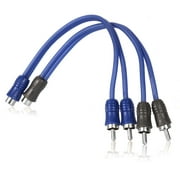 NVX XIN2M N-Series: 2-pack of 1 Female to 2 Male Y-Adapter RCA Audio Interconnect Cables