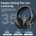 thumbnail image 4 of TREBLAB Z2 Active Noise Cancelling Workout Headphones - Signature-HD Sound, Deep Bass, 35H Battery, Comfortable, Foldable Over Ear Bluetooth Headphones Wireless. for Gym, Sport, Travel. Mic for Calls, 4 of 5
