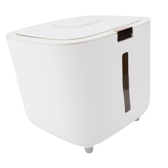Rice Dispenser, Multipurpose 22 Lb Grains Bin Rice Storage Dispenser with Cup for Household
