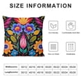 thumbnail image 5 of JEUXUS  Mexican Fiesta Throw Pillow Covers Dragonfly Flower Dahlia Pillow Case Day of The Dead Dia De Los Muertos Cinco De Mayo Decorations, 5 of 5