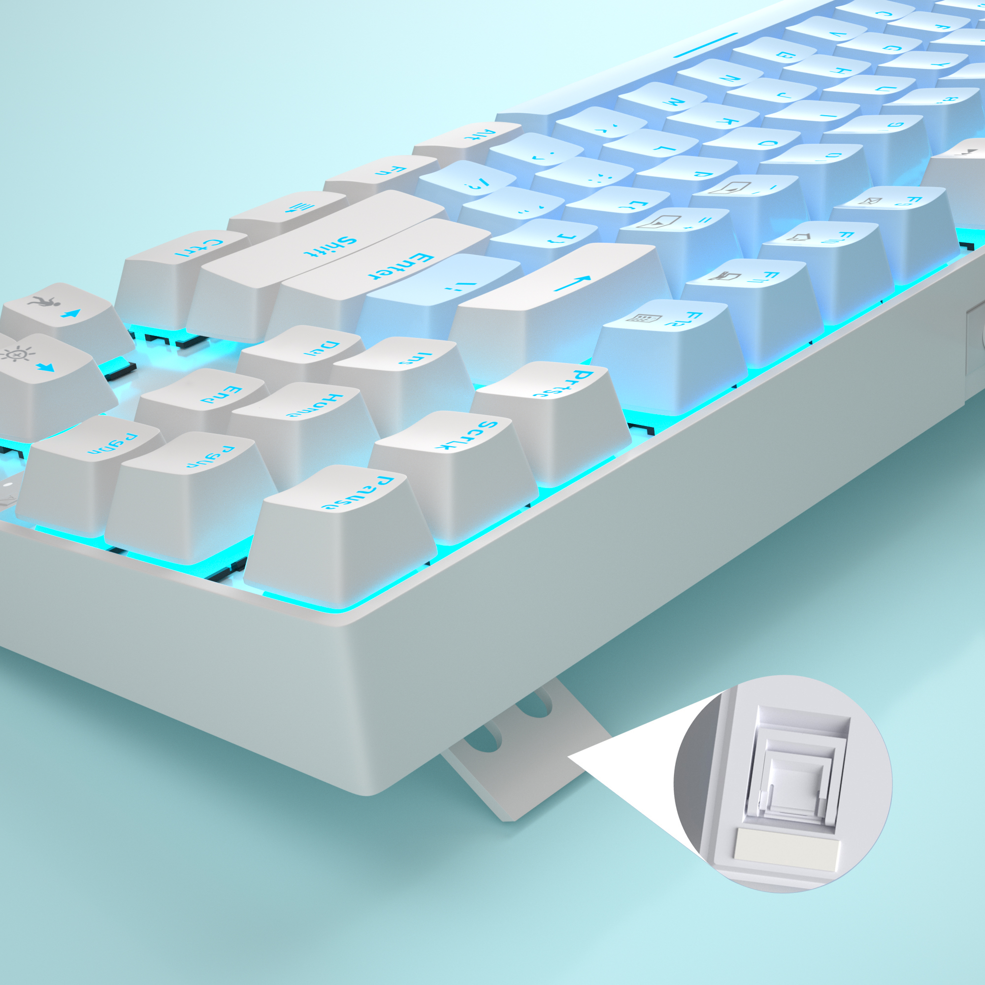 MageGee 75% Mechanical Gaming Keyboard, Blue Switches photo 2