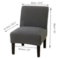 thumbnail image 6 of CJC Armless Accent Chair Covers Stretch Couch Slipcovers Removable Furniture Protector Covers for Home Hotel, Silver Gray, 6 of 8