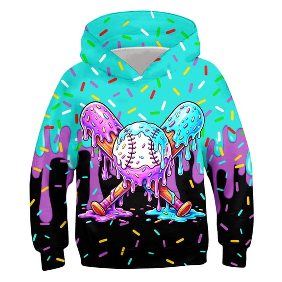 Aideaone Boys Hoodies 3D Graphic Sweatshirt Cool Lightweight Pullover Hoodie for Kids 6-16 Years