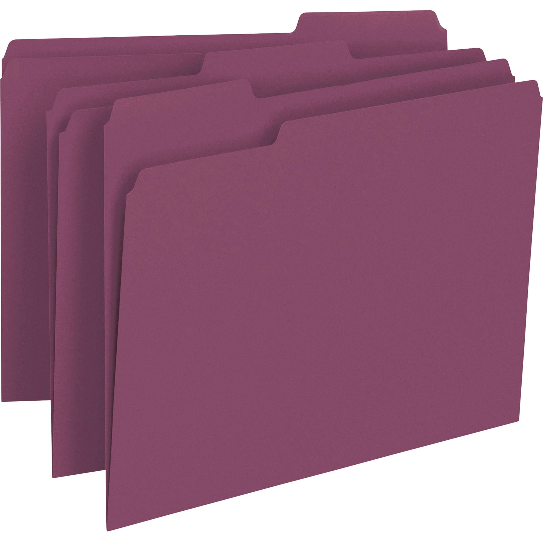 Smead, SMD13093, File Folders, 100 / Box, Maroon