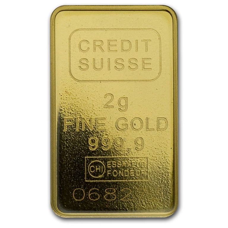 2 Gram Gold Credit Suisse Liberty Bars (New w/ Assay 2 Gram Gold Credit Suisse Liberty Bars (New w/ Assay