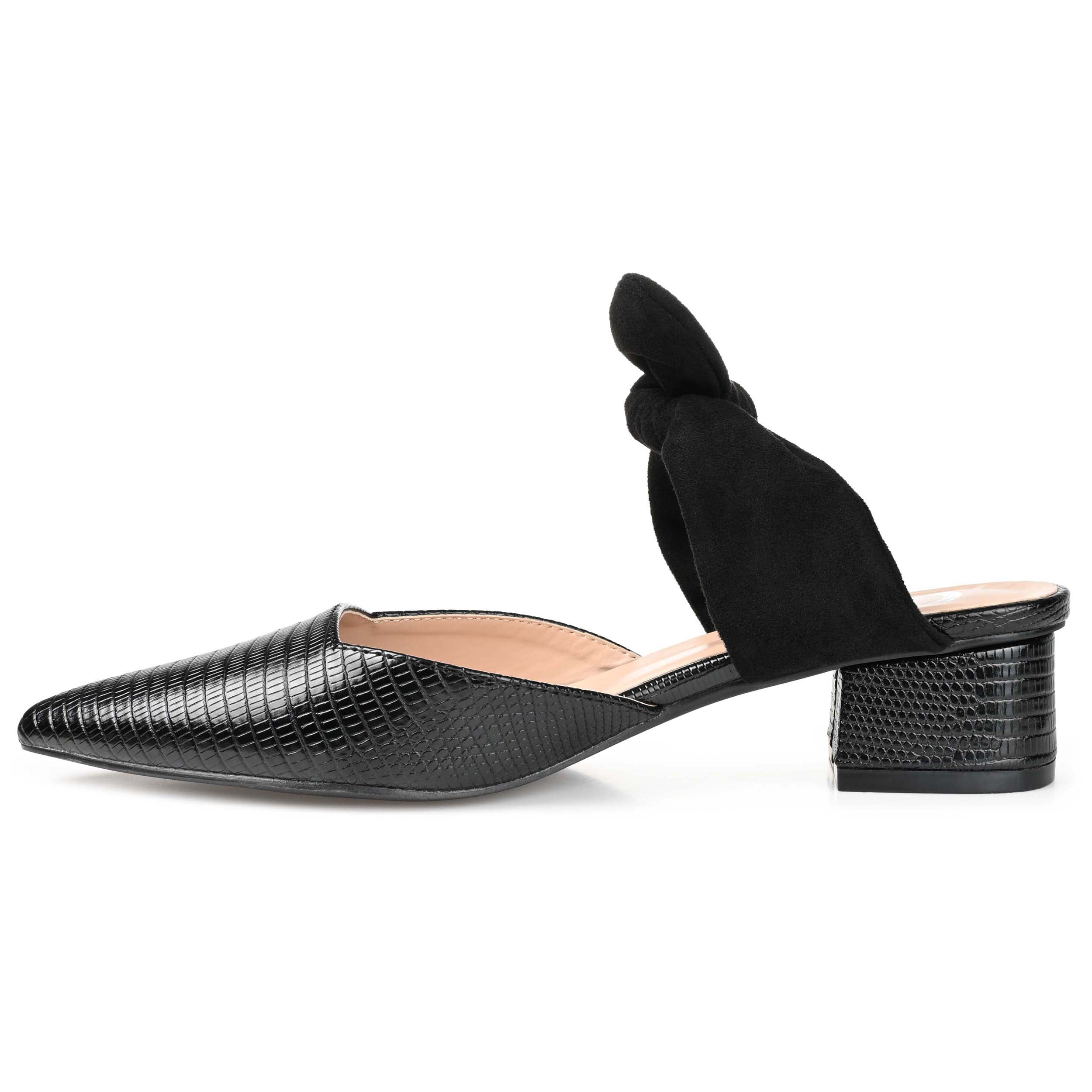 Journee Womens Melora Slip On Pointed Toe Mules Flats