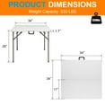 thumbnail image 5 of Zimtown 34in Foldable Square Plastic Table, Lightweight Portable Folding Table, White Outdoor Card Table, for Party, Picnic, Camping, 5 of 8