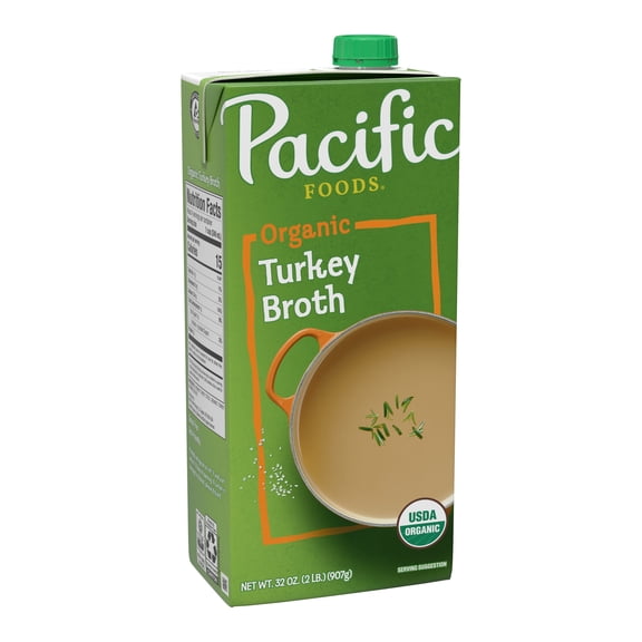 Pacific Foods Organic Turkey Broth, 32 oz Carton
