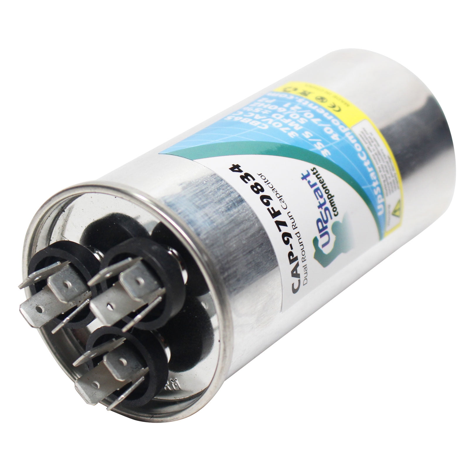 その他 D 35/5 MFD 370 Volt Dual Round Run Capacitor Replacement for