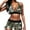 Camouflage, variant on Swimsuits for Women Two Piece Separate Bikini Set Print Push Up with Shorts Beachwear Camouflage Women's Swimwear L
