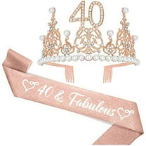 40 Sash And Tiara Happy 40th Birthday Decorations Women, 40th Birthday Gifts For Women Funny, Women's 40th Birthday Gift, Funny 40th Birthday, 40th Birthday Party Decorations, Gifts For Her 40th