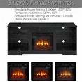 thumbnail image 4 of SESSLIFE Fireplace TV Stand for 65 Inch TV, Farmhouse TV Stand with Storage Shelves, Entertainment Center with 3D Flame Electric Fireplace Heater, Black, 4 of 8