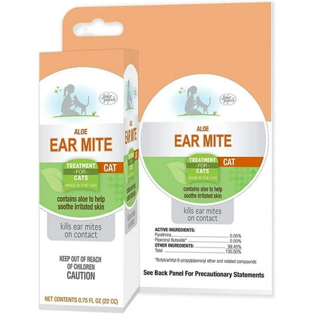 Four Paws Healthy Promise Aloe Ear Treatment Cats 0.75 Fl. Oz.