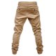 thumbnail image 5 of ICHUANYI Clearance Men Sweatpants Slacks Casual Elastic Joggings Sport Solid Baggy Pockets Trousers(Khaki, L) Ichuanyi Ichuanyi, 5 of 7