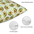 thumbnail image 3 of Pofeuu Avocado Doing Sport Print Double-sided plush pillowcase Square Throw Pillow Covers Pillows Cover for Living Room Bedroom Sofa Couch Cushion Cover（No pillow core）-24"x24", 3 of 7