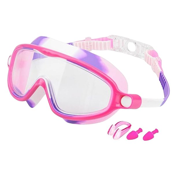 Gafas Natación para Con Tapones La Oreja Clip Nariz (camuflaje) Rosa