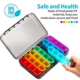 Zoksi Weekly Pill Organizer 4 Times a Day, 7 Day Pill Box Case for