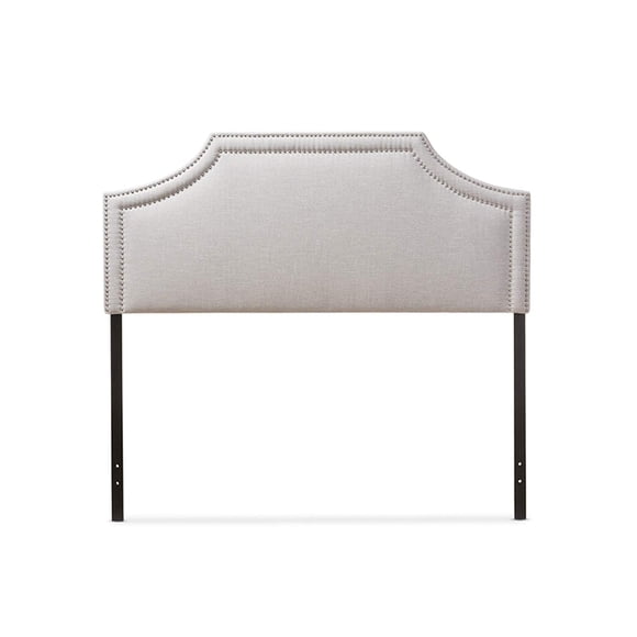 Pemberly Row Tête de Lit Rembourrée Pleine Grandeur, Fini Beige Grisâtre