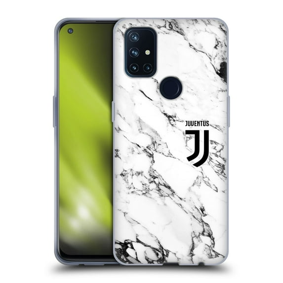 Head Case Designs Officially Licensed Juventus Football Club Marble White Soft Gel Case Compatible with OnePlus OnePlus Nord N10 5G