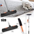 thumbnail image 3 of Rubber Broom  2 In 1 Pet Hair Broom Carpet Rake Pet Hair Remover Broom, 3 of 10