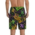 thumbnail image 3 of Kdxio Mardi Gras Surface Print Mens Sleep Shorts Bottoms Soft Comfy Pajama Wear Pants with Drawstring Pockets, 3 of 7