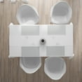 thumbnail image 3 of Ambesonne Grey Place Mats Set of 4, Geometric Squares Grid, Standard Size, Pale Grey and Coconut, 3 of 4