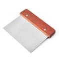 thumbnail image 2 of Scraper Stainless Steel Chopper Spatula Slicer Baking Tools Baking Tools Dough Scraper Spatula for Dough Pastry Pancakes, Wooden Handle, 2 of 7
