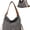Grey, variant on Women's Convertible Canvas Tote Bag, Large Capacity Multiway Shoulder Backpack, Adjustable Strap Hobo Handbag, Casual Versatile Crossbody Purse for Work Travel Daily Use