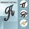 thumbnail image 3 of Uxcell Calcomanías de Pared de Letras en Espejo 3D, 7" Calcomanía de Letras de Acrílico Autoadhesiva (Negro, Letra K), 3 of 7