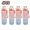 thumbnail image 1 of 900ml Sports water Bottle High Temperature Resistant Graduated Straw Cup Rainbow Frosted Progressive Color Water Cup Plastic Cup, 1 of 7