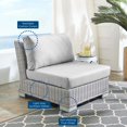 thumbnail image 5 of Lounge Chair, Sunbrella, Rattan, Wicker, Grey Gray, Modern Contemporary Urban Design, Outdoor Patio Balcony Cafe Bistro Garden Furniture Hotel Hospitality, 5 of 9