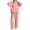 Pink, variant on Flannel Pajamas for Women Sets Full Zip up Fuzzy Fleece Cardigans Wide Legh Pants Winter Thicken Warm Lounge Sleepwear 2 Piece
