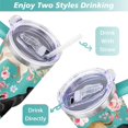 thumbnail image 5 of Cute Canine Design 40oz Water Bottle - BPA Free Dog Lovers Tumbler with Handle & Straw - Gift for Women Coffee Mug, 5 of 7