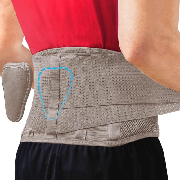 Faja lumbar Sparthos para el dolor lumbar - Alivio inmediato de ciática y hernia discal - Diseño transpirable con almohadilla de soporte lumbar - Para hombres y mujeres - Se ajusta a cinturas de 96 a